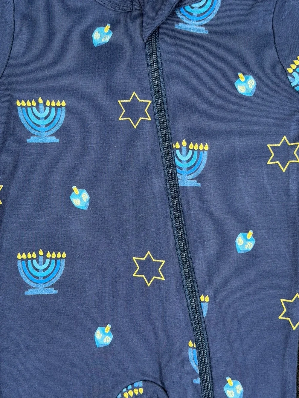 KYTE BABY Hanukkah Zippered Bamboo Sleeper - 0-3M